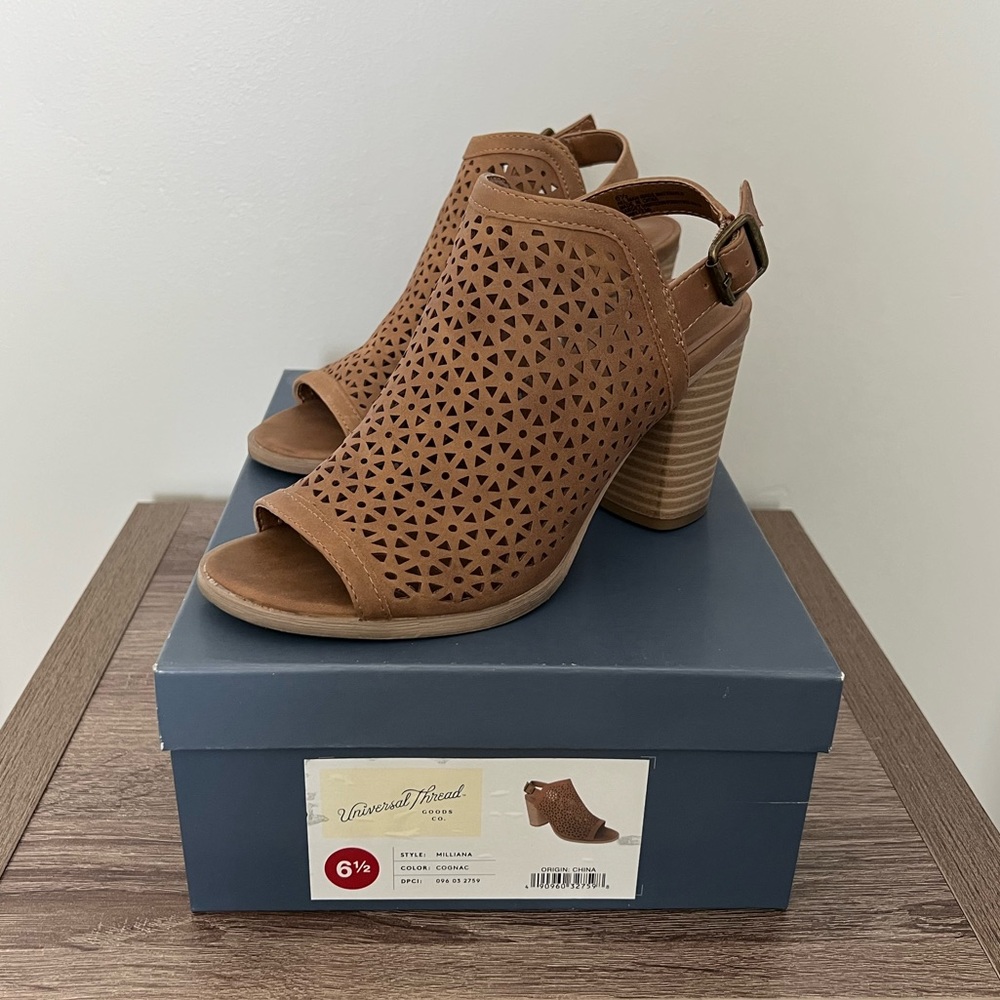 Heeled Sling Back Booties